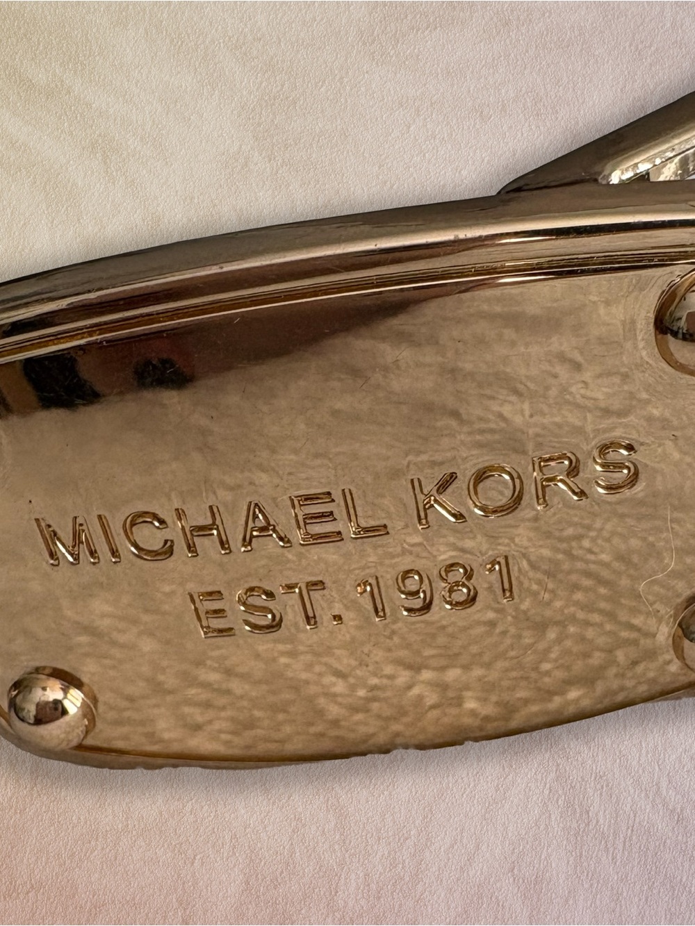 Michael Kors Men’s Gold-Tone Belt Buckle Plate